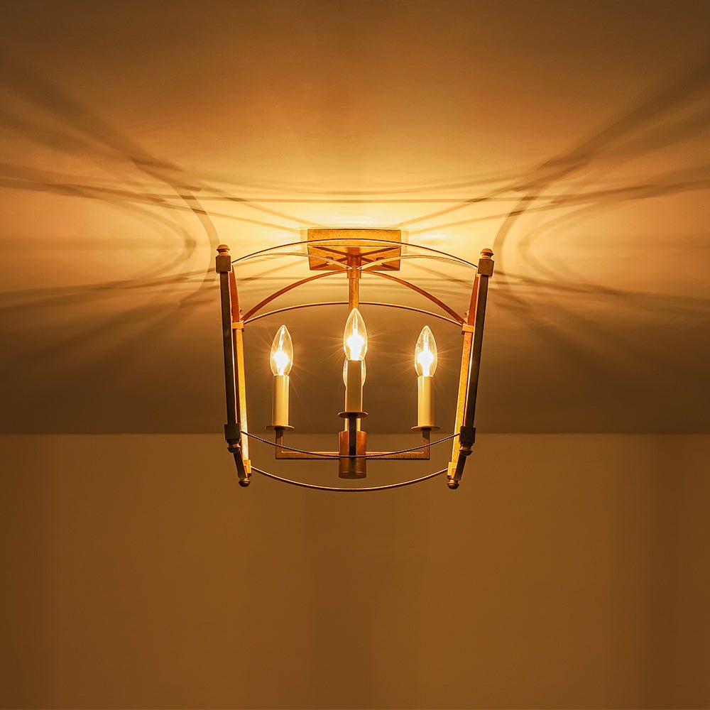 Luston Stile Antico Candelabro Luce da Soffitto Semi Flush