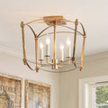 Luston Stile Antico Candelabro Luce da Soffitto Semi Flush