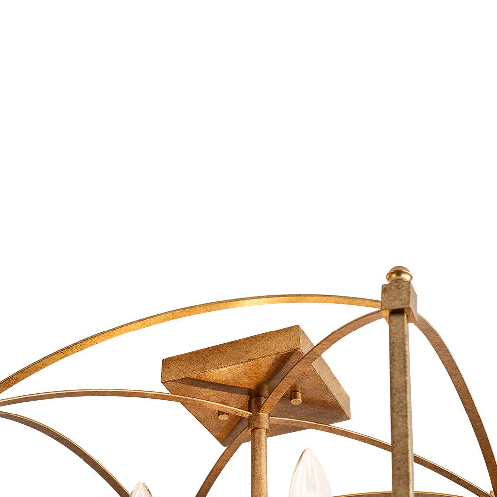 Luston Stile Antico Candelabro Luce da Soffitto Semi Flush