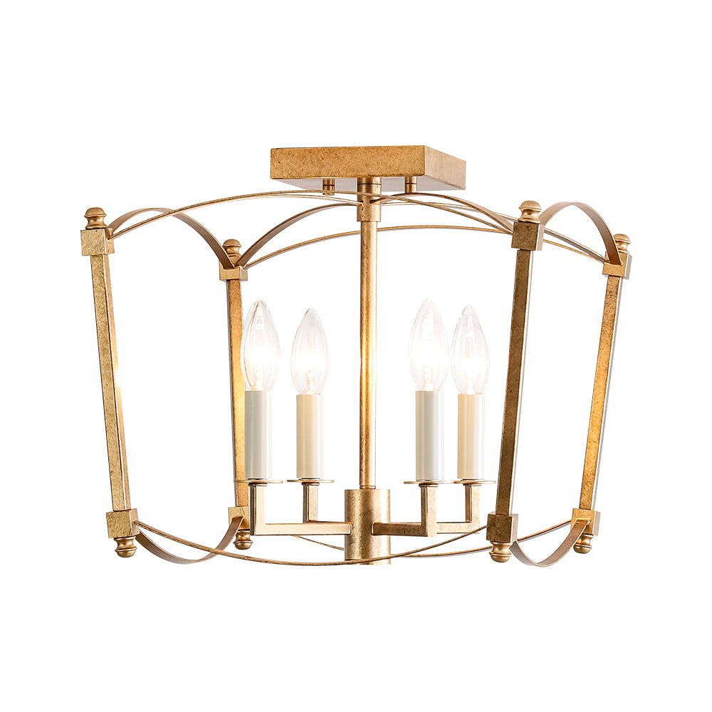 Luston Stile Antico Candelabro Luce da Soffitto Semi Flush