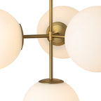 Lampadario Semi Flush in Vetro Opale Minimalista Astria