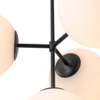 Lampadario Semi Flush in Vetro Opale Minimalista Astria