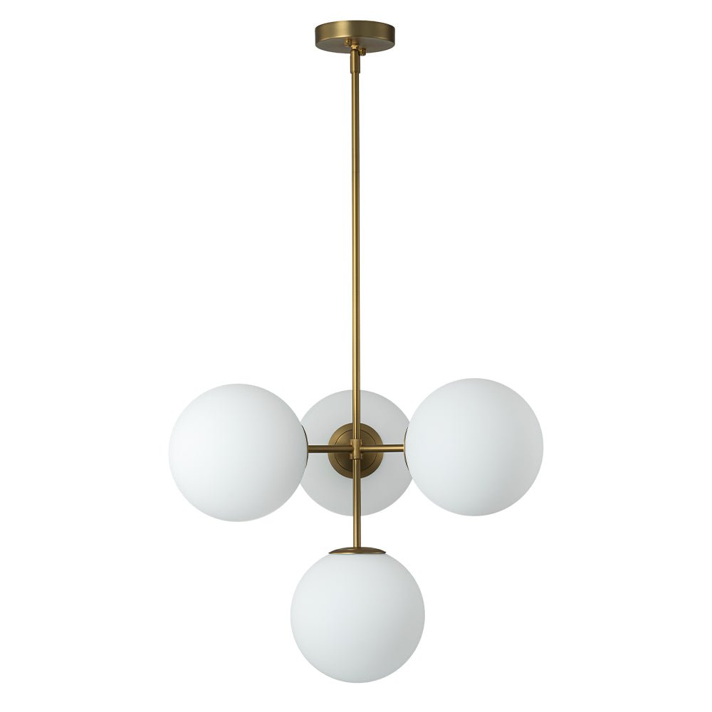 Lampadario Semi Flush in Vetro Opale Minimalista Astria