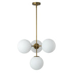 Lampadario Semi Flush in Vetro Opale Minimalista Astria
