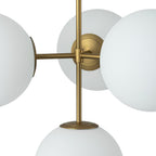 Lampadario Semi Flush in Vetro Opale Minimalista Astria