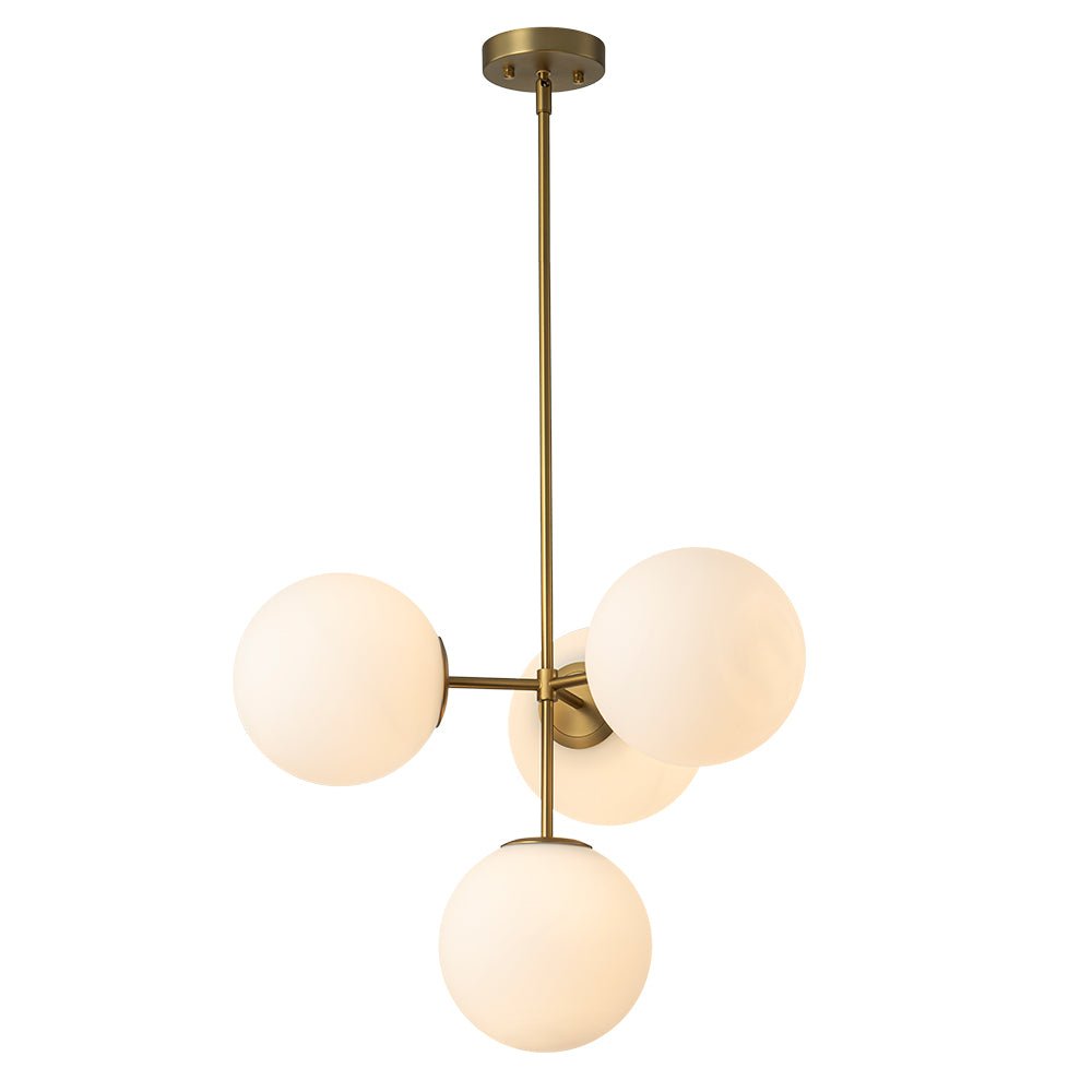 Lampadario Semi Flush in Vetro Opale Minimalista Astria