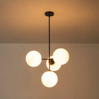 Lampadario Semi Flush in Vetro Opale Minimalista Astria