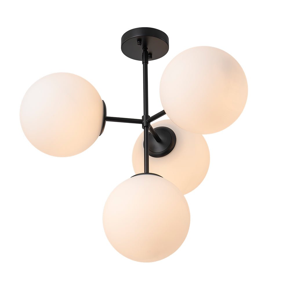 Lampadario Semi Flush in Vetro Opale Minimalista Astria