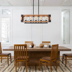 Lampadario Moderno in Legno Astora