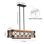 Lampadario Moderno in Legno Astora