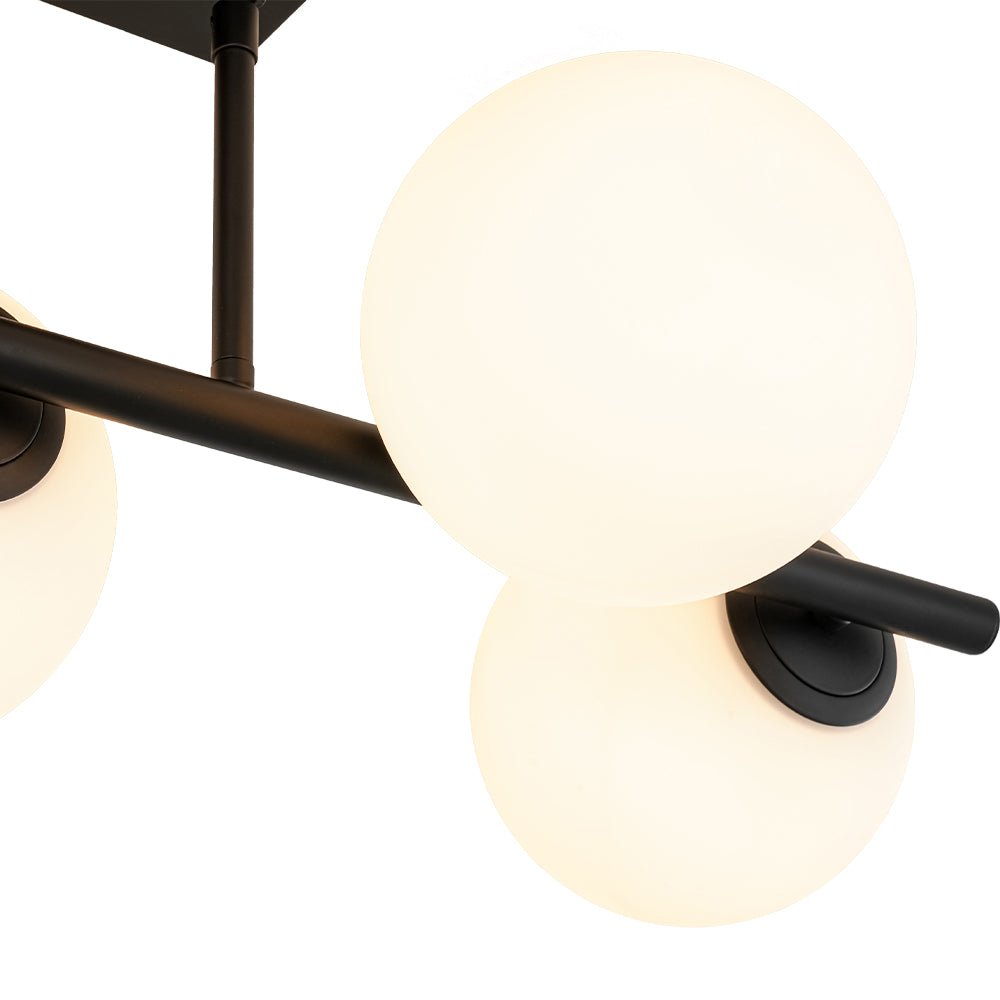 Lampadario Lineare in Vetro Opalino Fljotulix