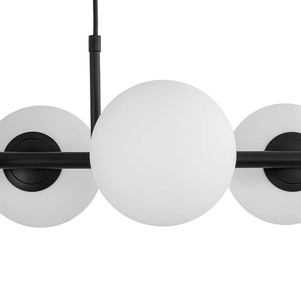 Lampadario Lineare in Vetro Opalino Fljotulix