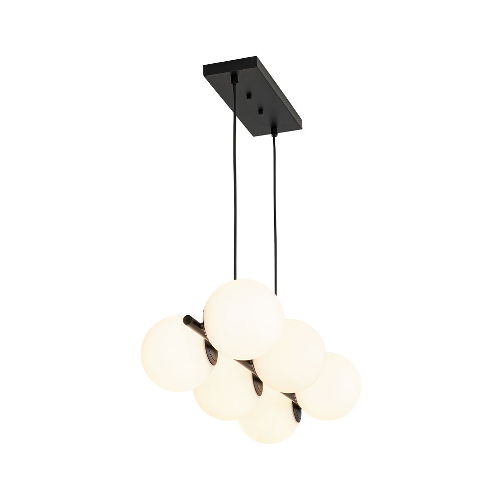 Lampadario Lineare in Vetro Opalino Fljotulix