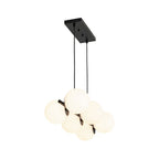 Lampadario Lineare in Vetro Opalino Fljotulix
