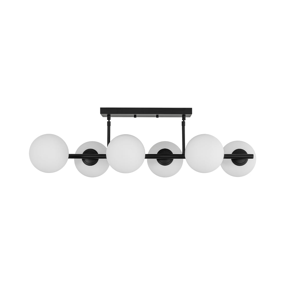 Lampadario Lineare in Vetro Opalino Fljotulix
