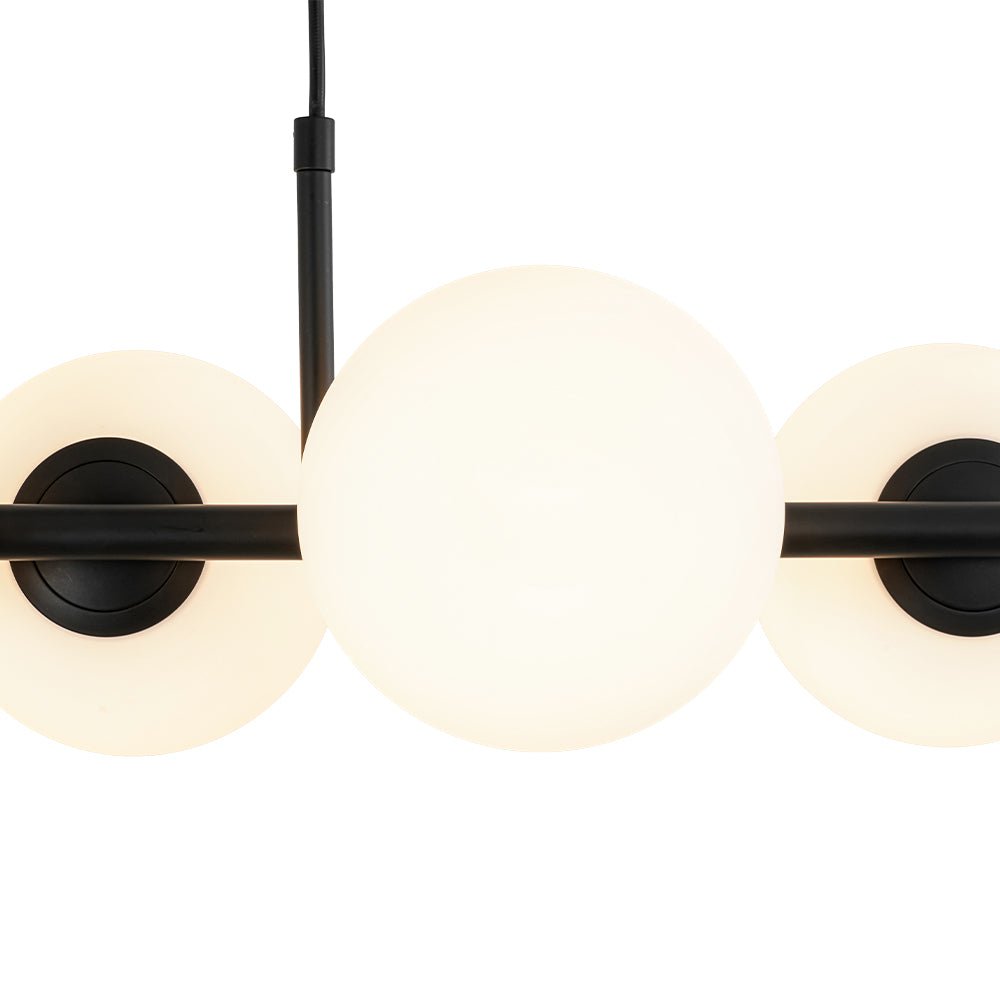 Lampadario Lineare in Vetro Opalino Fljotulix