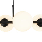Lampadario Lineare in Vetro Opalino Fljotulix