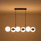 Lampadario Lineare in Vetro Opalino Fljotulix