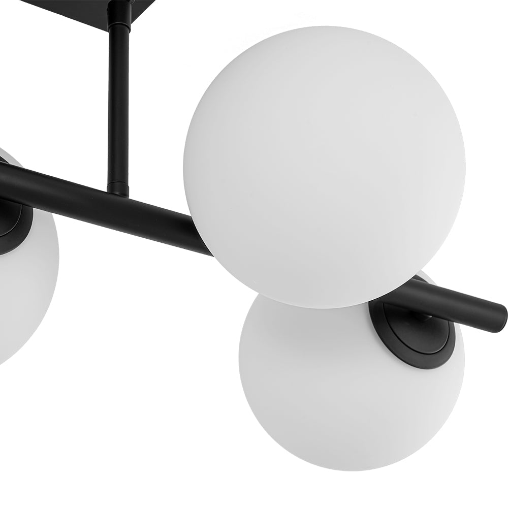 Lampadario Lineare in Vetro Opalino Fljotulix