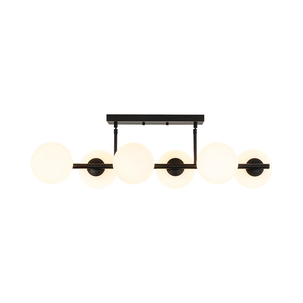 Lampadario Lineare in Vetro Opalino Fljotulix