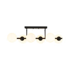 Lampadario Lineare in Vetro Opalino Fljotulix