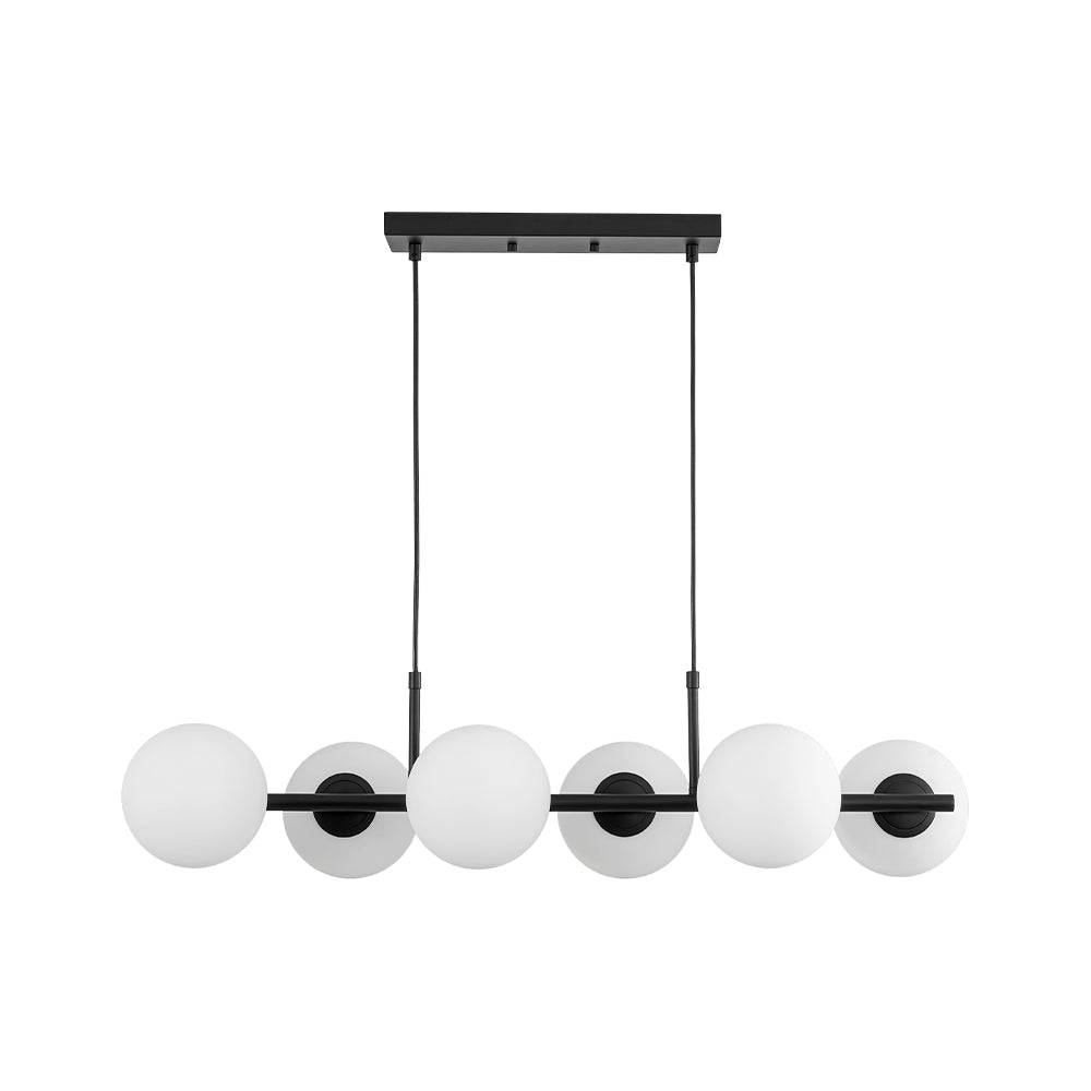 Lampadario Lineare in Vetro Opalino Fljotulix