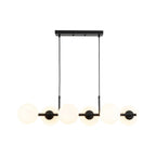 Lampadario Lineare in Vetro Opalino Fljotulix