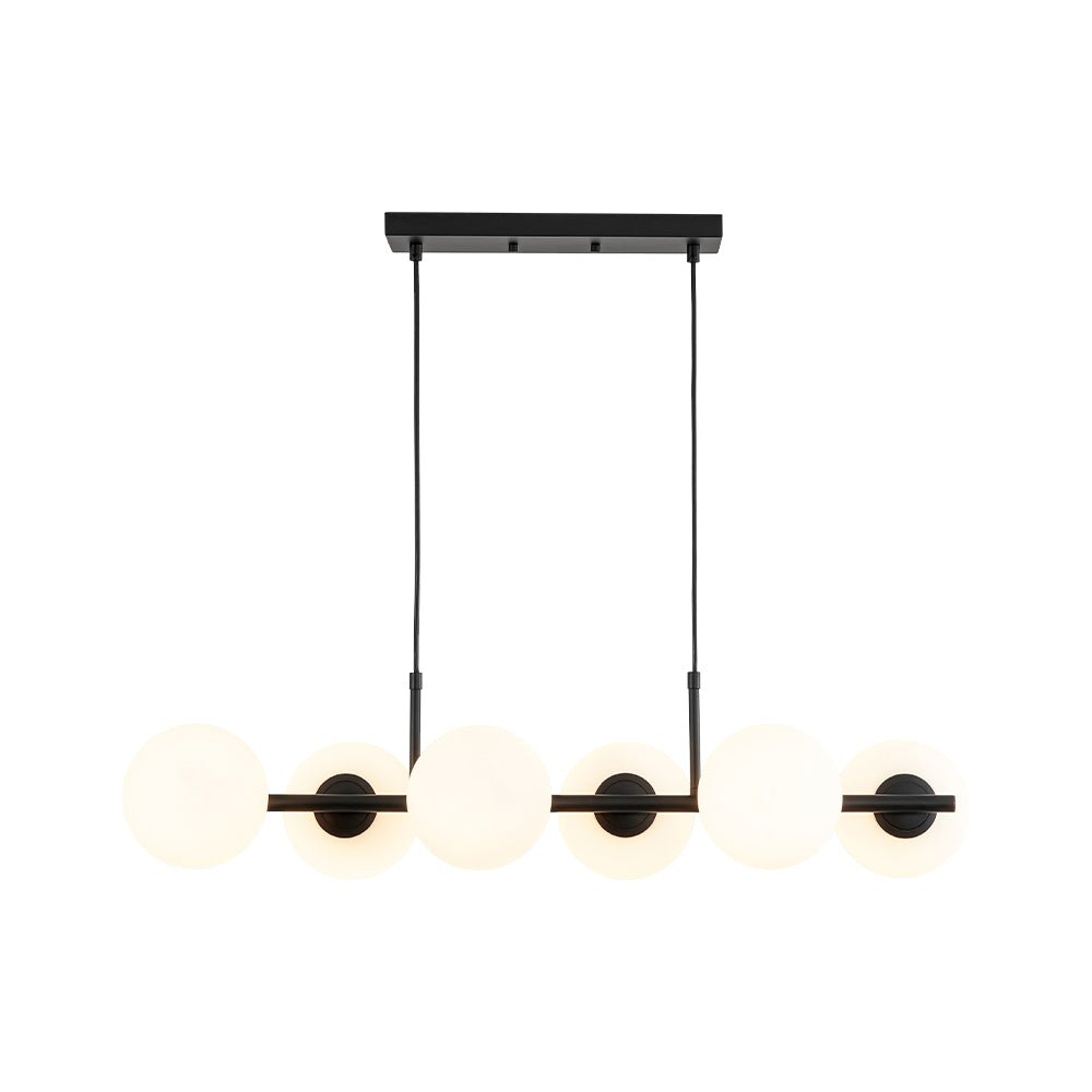 Lampadario Lineare in Vetro Opalino Fljotulix