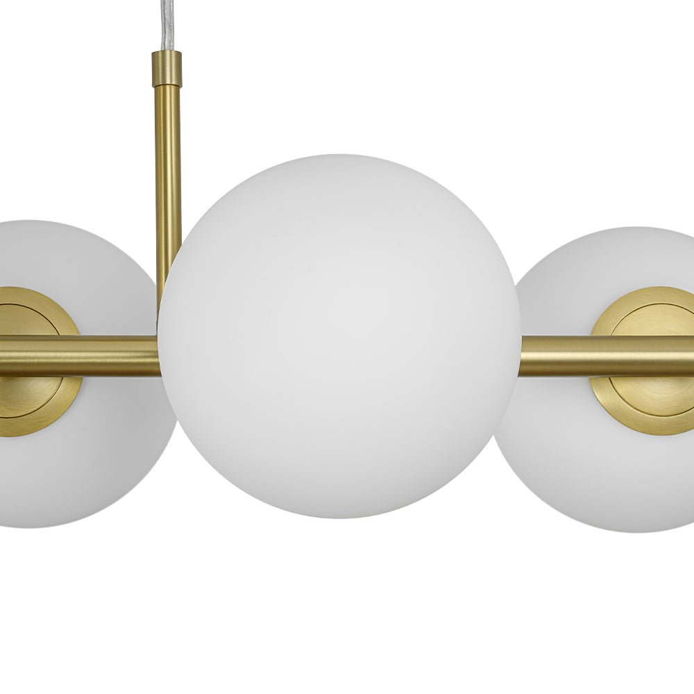 Lampadario Lineare in Vetro Opalino Fljotulix