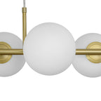 Lampadario Lineare in Vetro Opalino Fljotulix