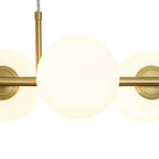 Lampadario Lineare in Vetro Opalino Fljotulix