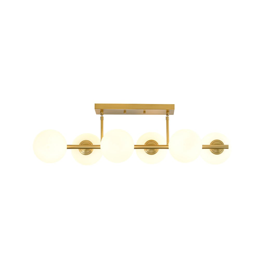 Lampadario Lineare in Vetro Opalino Fljotulix