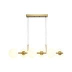 Lampadario Lineare in Vetro Opalino Fljotulix