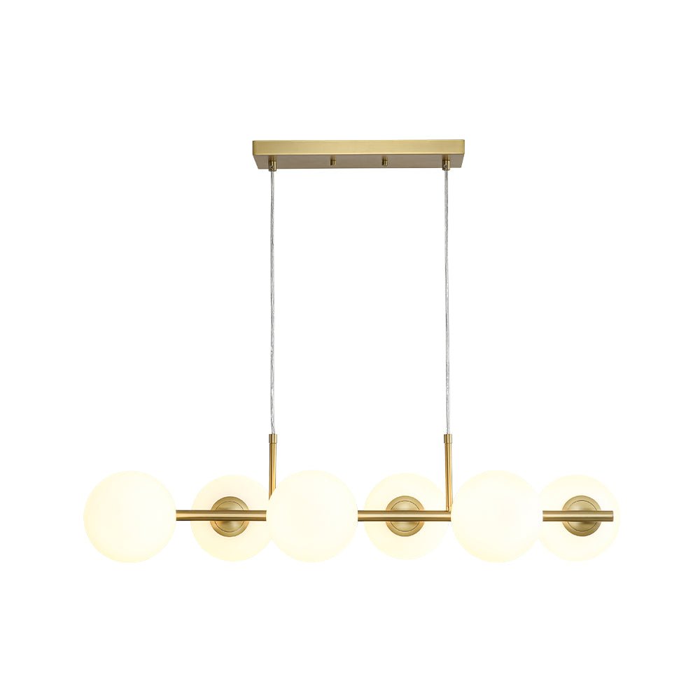 Lampadario Lineare in Vetro Opalino Fljotulix