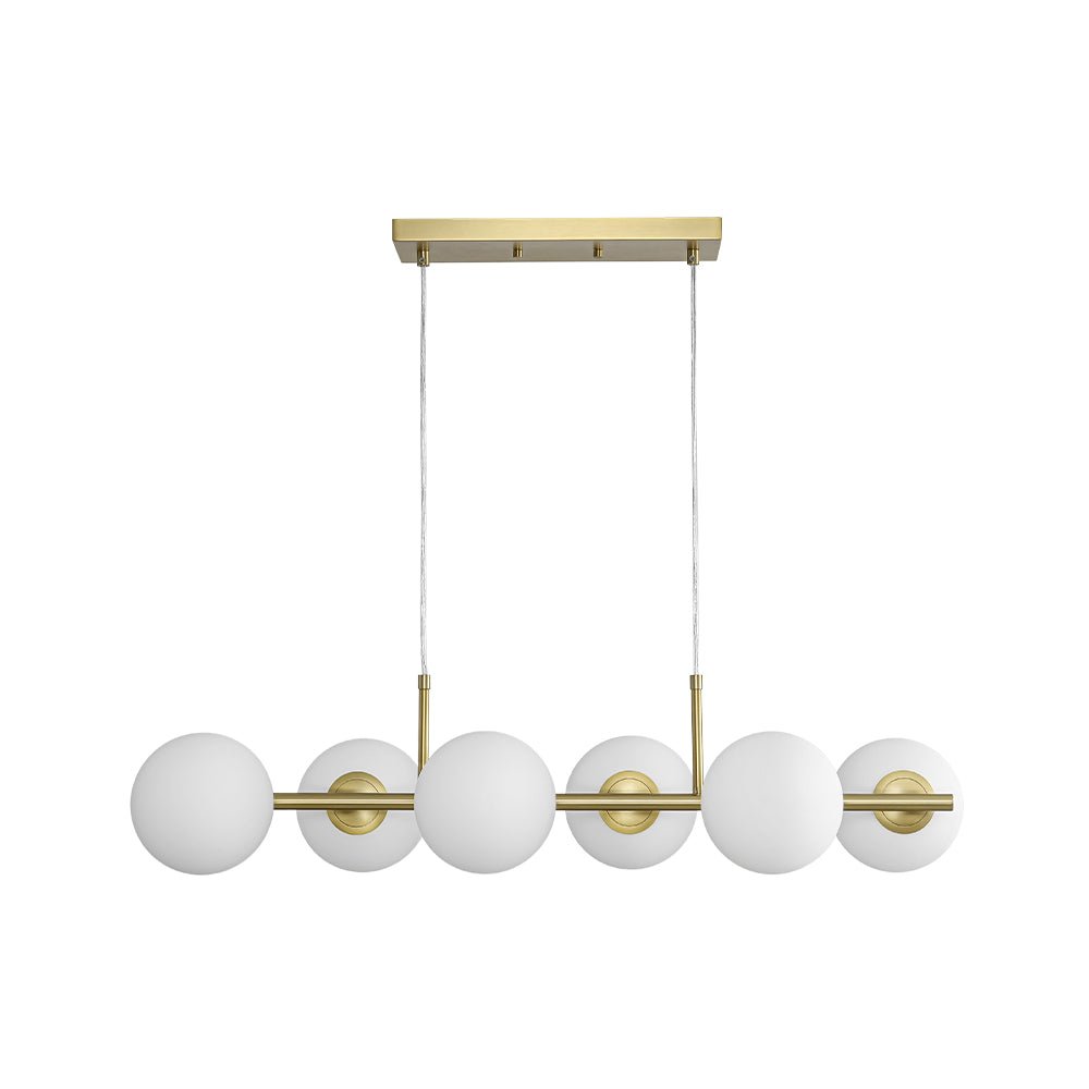 Lampadario Lineare in Vetro Opalino Fljotulix