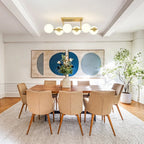Lampadario Lineare in Vetro Opalino Fljotulix