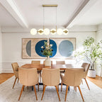 Lampadario Lineare in Vetro Opalino Fljotulix