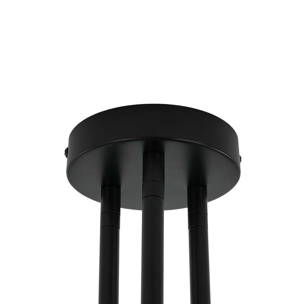 Xenuvium Globe Linear Sputnik Faretto a Soffitto in Vetro Fumé Semi Flush