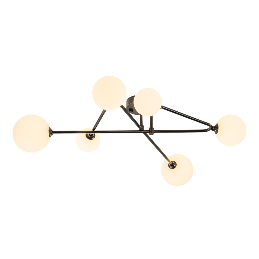 Vireta Linear Sputnik Semi Flush Mount Ceiling Light