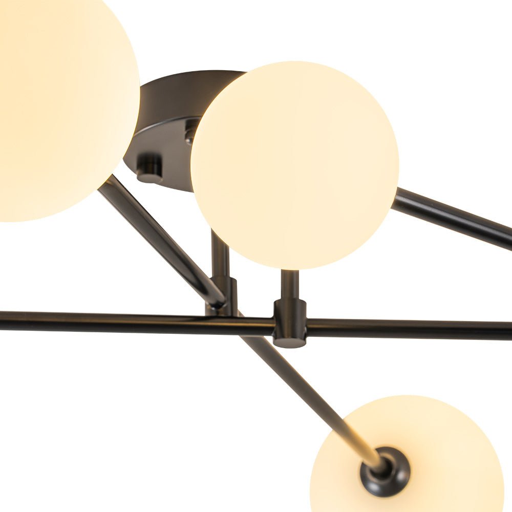 Vireta Linear Sputnik Semi Flush Mount Ceiling Light