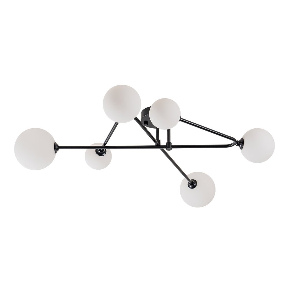Vireta Linear Sputnik Semi Flush Mount Ceiling Light