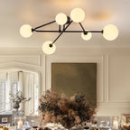 Vireta Linear Sputnik Semi Flush Mount Ceiling Light