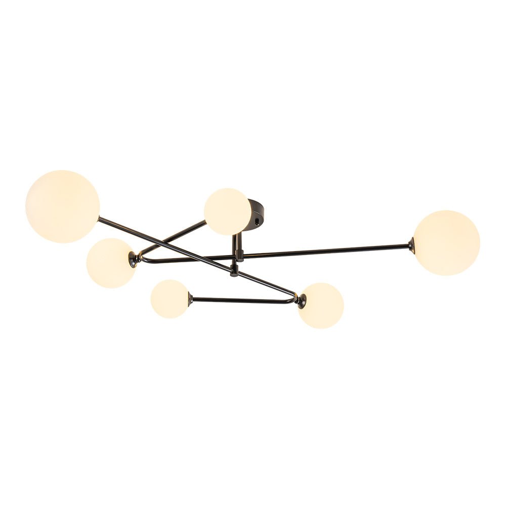 Vireta Linear Sputnik Semi Flush Mount Ceiling Light