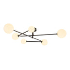Vireta Linear Sputnik Semi Flush Mount Ceiling Light