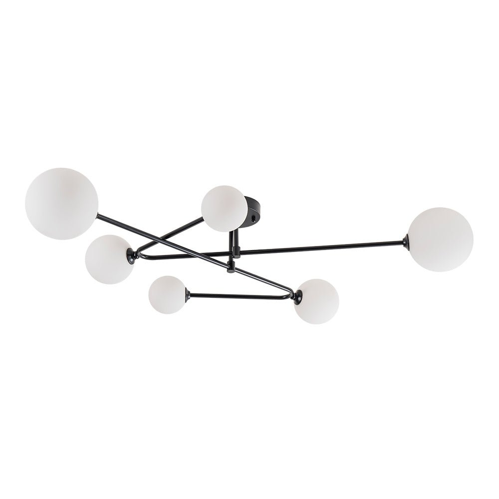 Vireta Linear Sputnik Semi Flush Mount Ceiling Light