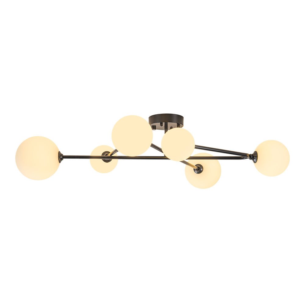 Vireta Linear Sputnik Semi Flush Mount Ceiling Light