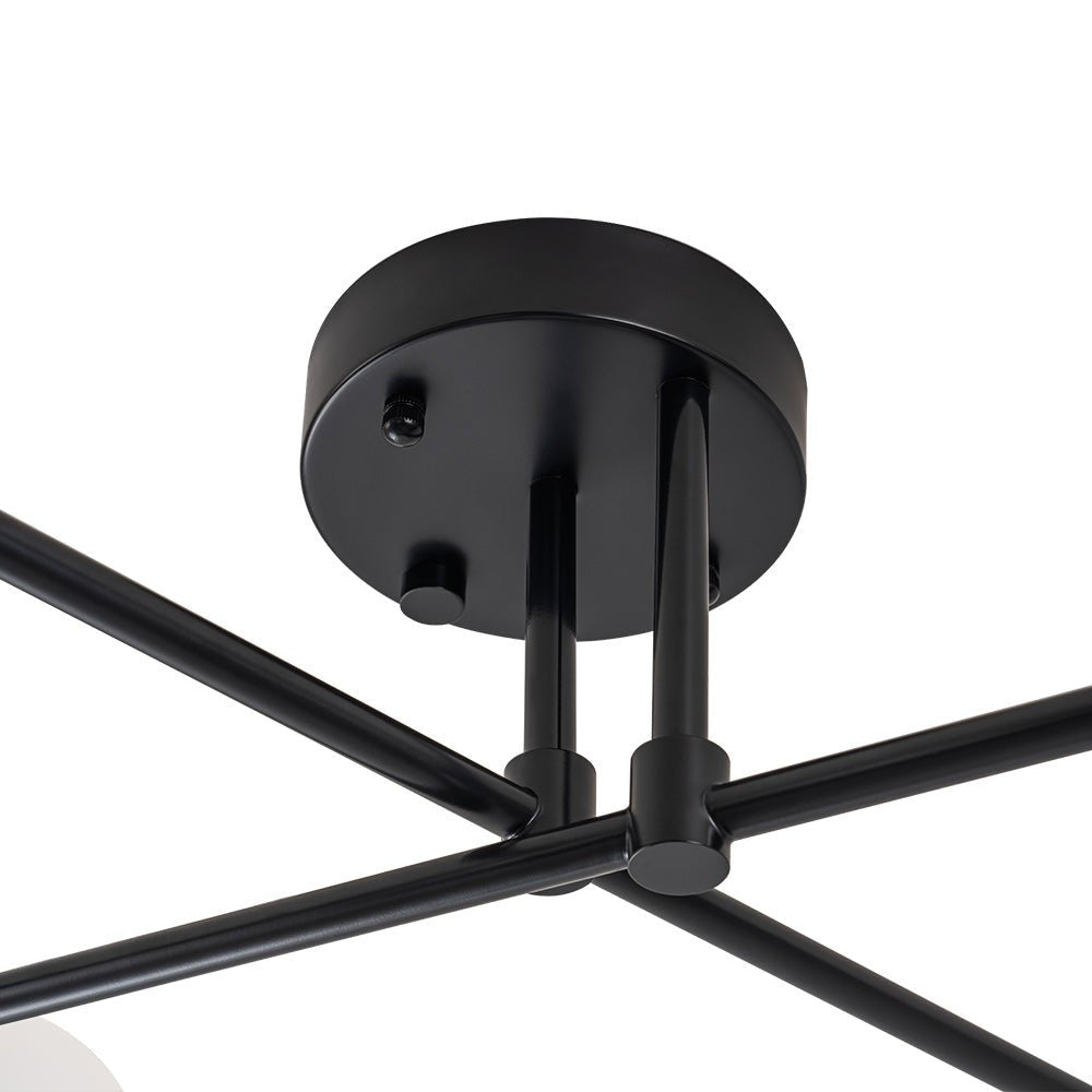 Vireta Linear Sputnik Semi Flush Mount Ceiling Light