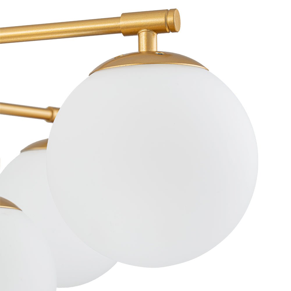 Alvuvyt Lampadario Semi Flush in Vetro Opale a Bolle a Strati