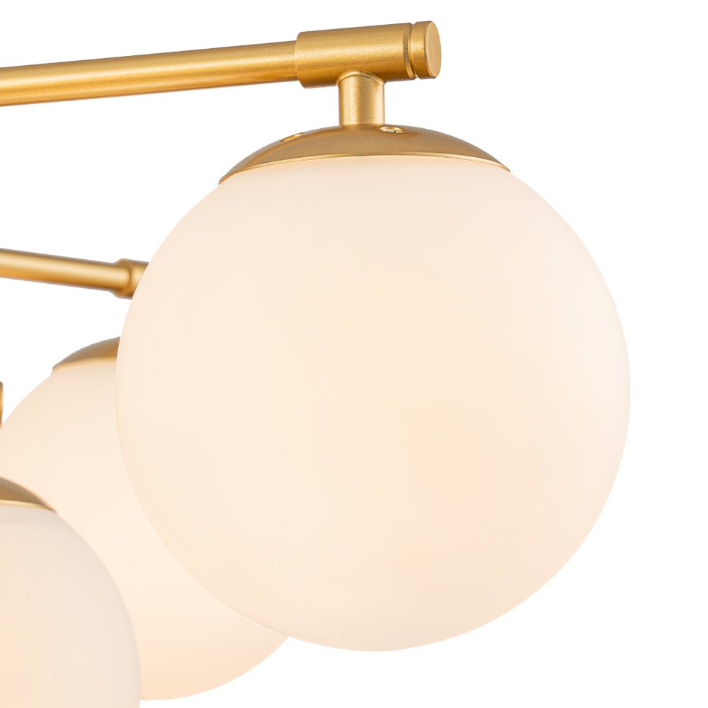 Alvuvyt Lampadario Semi Flush in Vetro Opale a Bolle a Strati