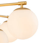 Alvuvyt Lampadario Semi Flush in Vetro Opale a Bolle a Strati